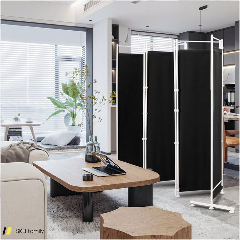 6 Feet 6-Panel Room Divider With Steel Support Base 240615-229346