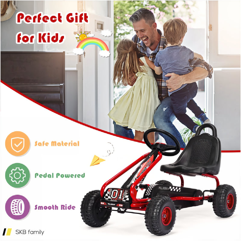 4 Wheel Pedal Powered Ride On Car With Adjustable Seat 240615-229353