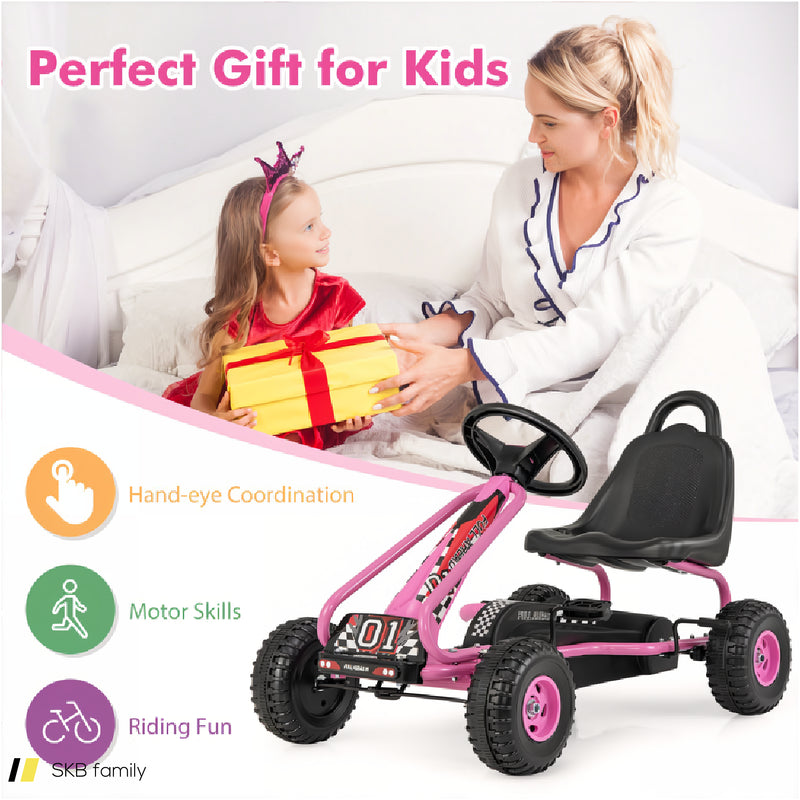 4 Wheel Pedal Powered Ride On Car With Adjustable Seat 240615-229353