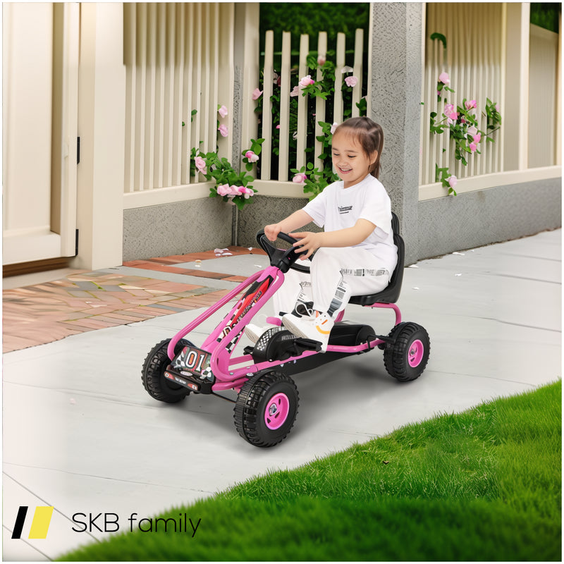 4 Wheel Pedal Powered Ride On Car With Adjustable Seat 240615-229353