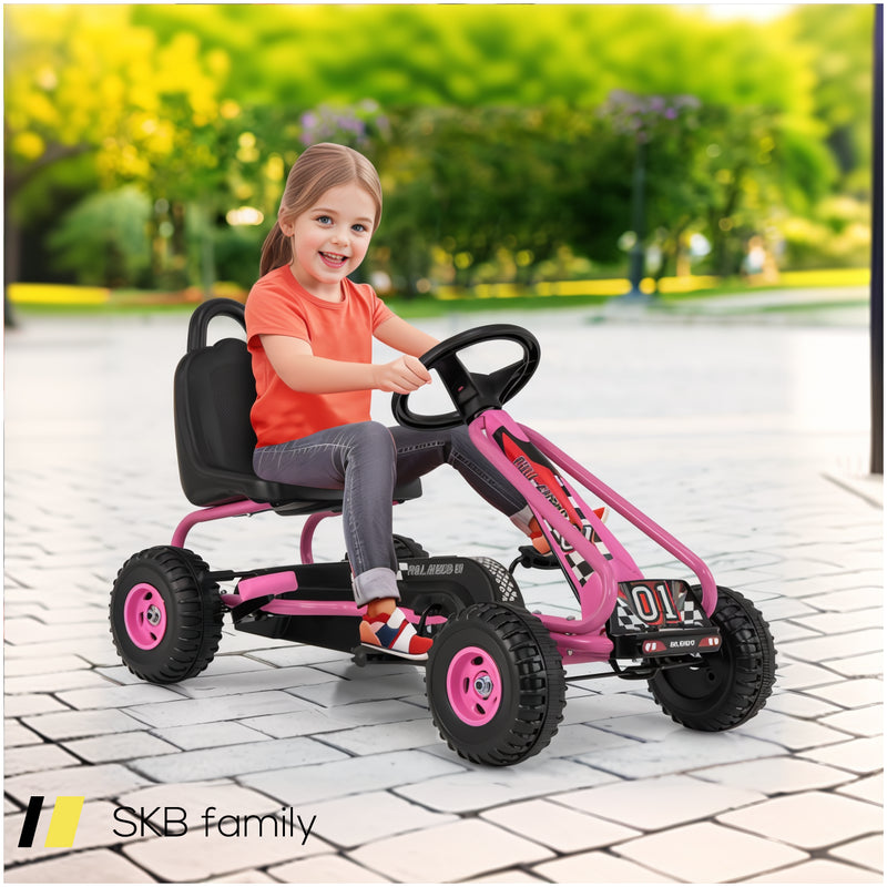 4 Wheel Pedal Powered Ride On Car With Adjustable Seat 240615-229353