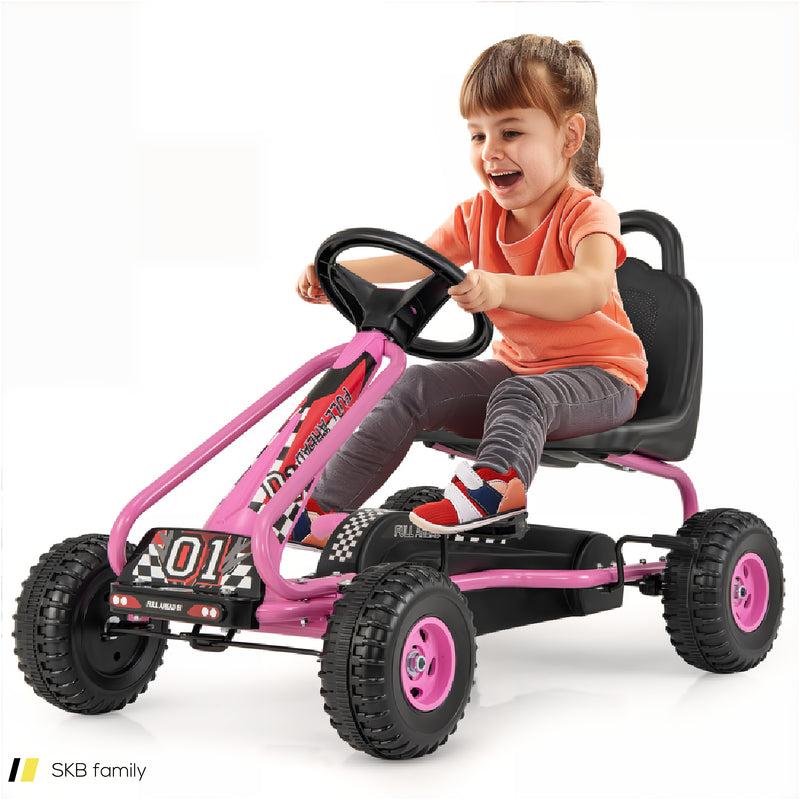 4 Wheel Pedal Powered Ride On Car With Adjustable Seat 240615-229353