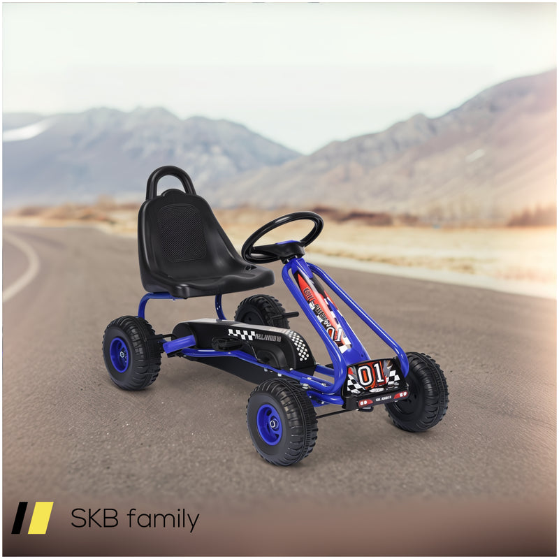 4 Wheel Pedal Powered Ride On Car With Adjustable Seat 240615-229353