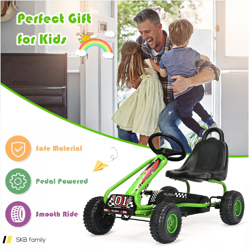 4 Wheel Pedal Powered Ride On Car With Adjustable Seat 240615-229353