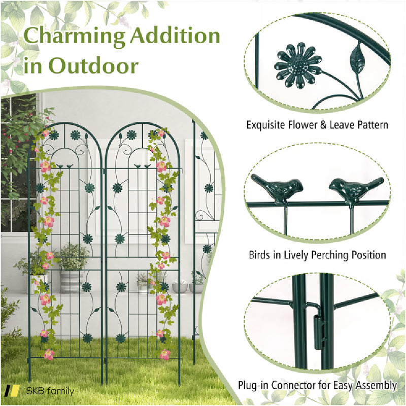 4 Pack 71 X 20 Inches Metal Garden Trellis For Climbing Plants 240615-229354