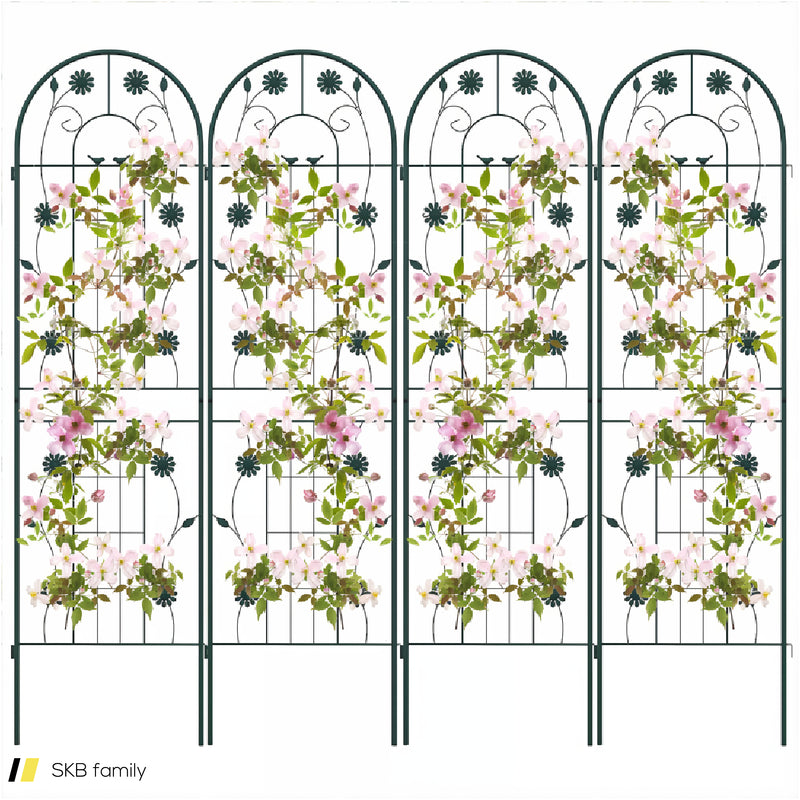 4 Pack 71 X 20 Inches Metal Garden Trellis For Climbing Plants 240615-229354