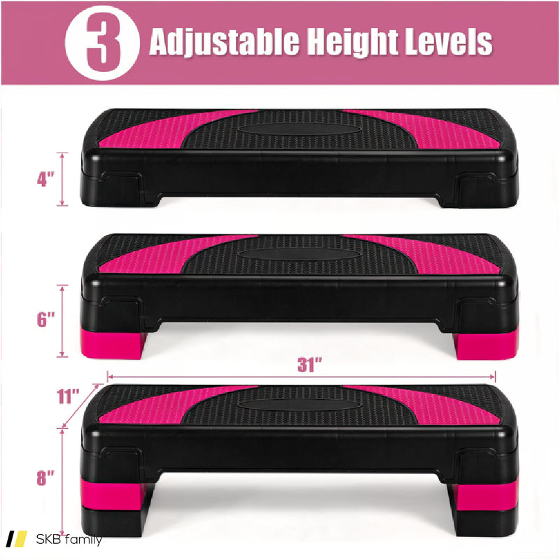 31 Inch Adjustable Exercise Aerobic Stepper With Non-Slip Pads 240615-229355