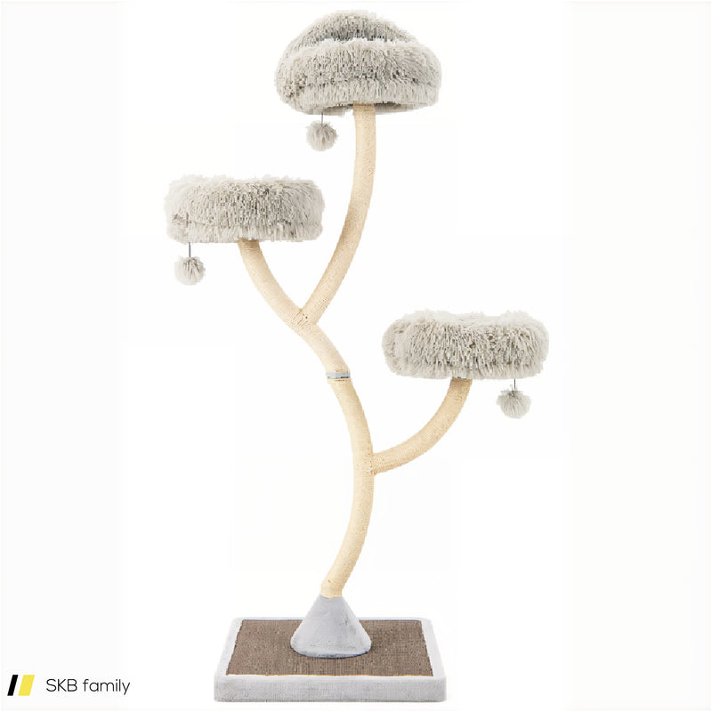 70 Inch Tall Cat Tree 4-Layer Cat Tower With 3 Perches And Dangling Balls 240615-229357