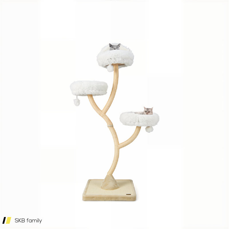 70 Inch Tall Cat Tree 4-Layer Cat Tower With 3 Perches And Dangling Balls 240615-229357