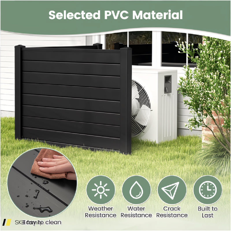 Outdoor Pvc Privacy Screens Fence Panels With 20 Inch Long Stakes 240615-229359