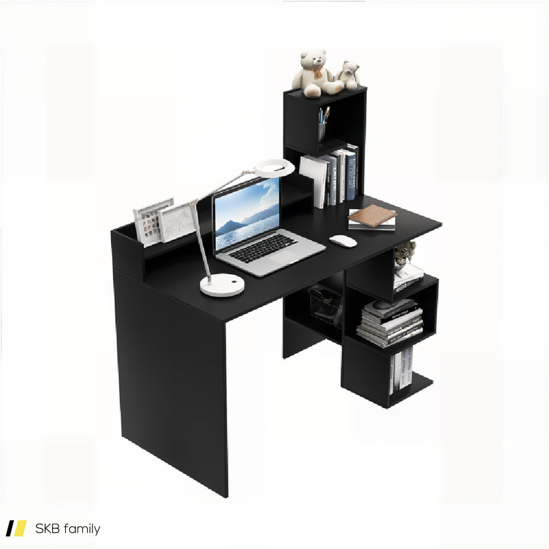 Modern Computer Desk With Storage Bookshelf And Hutch For Home Office 240615-229368