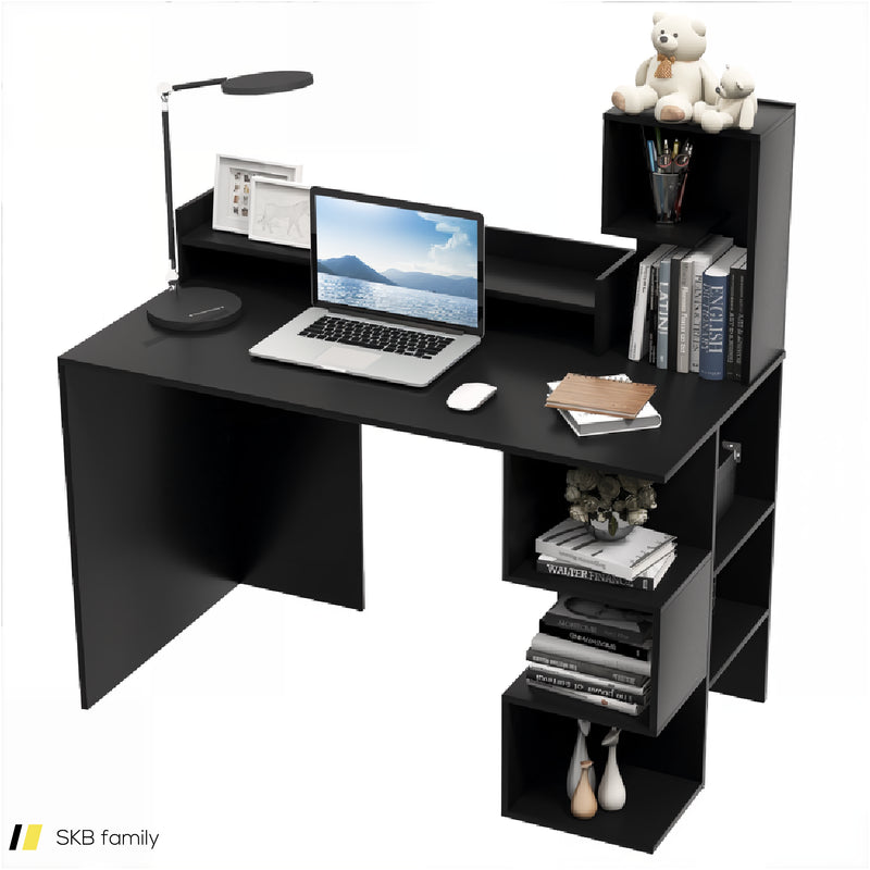 Modern Computer Desk With Storage Bookshelf And Hutch For Home Office 240615-229368