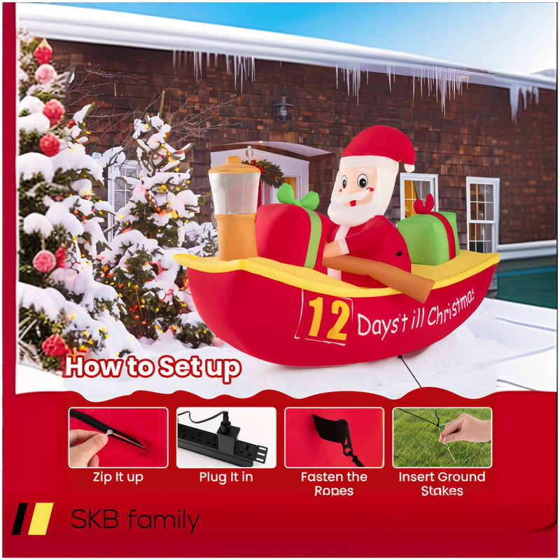 7 Feet Long Christmas Inflatables With Navigation Light 240615-229369