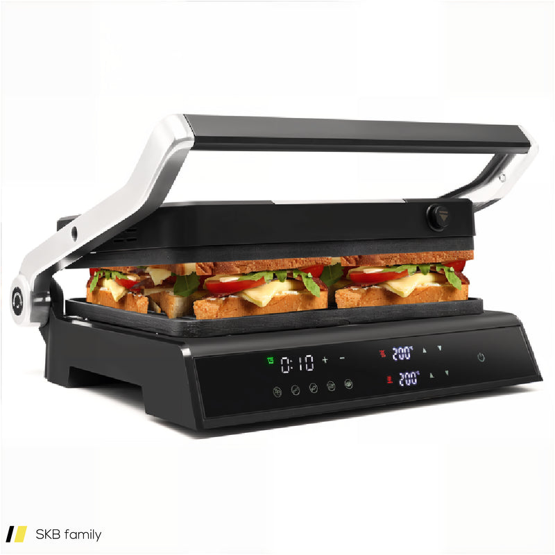 3-In-1 Electric Panini Press Grill With Non-Stick Coated Plates 240615-229370