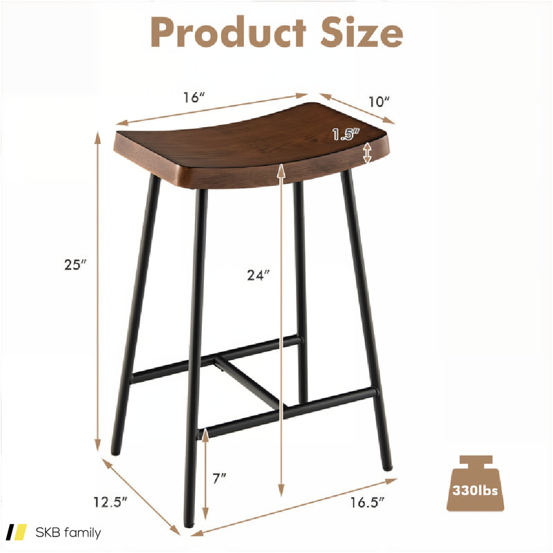 Industrial Saddle Bar Stool With Metal Legs 240615-229372