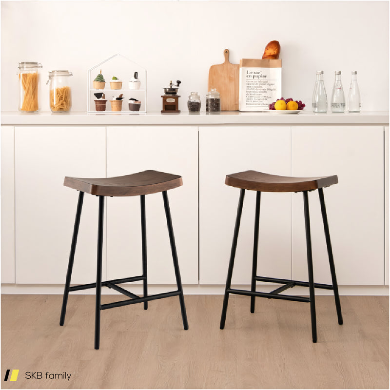 Industrial Saddle Bar Stool With Metal Legs 240615-229372