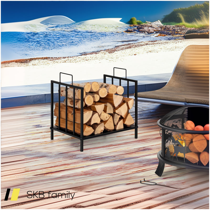 Decorative Steel Firewood Log Holder With Handle 240615-229381