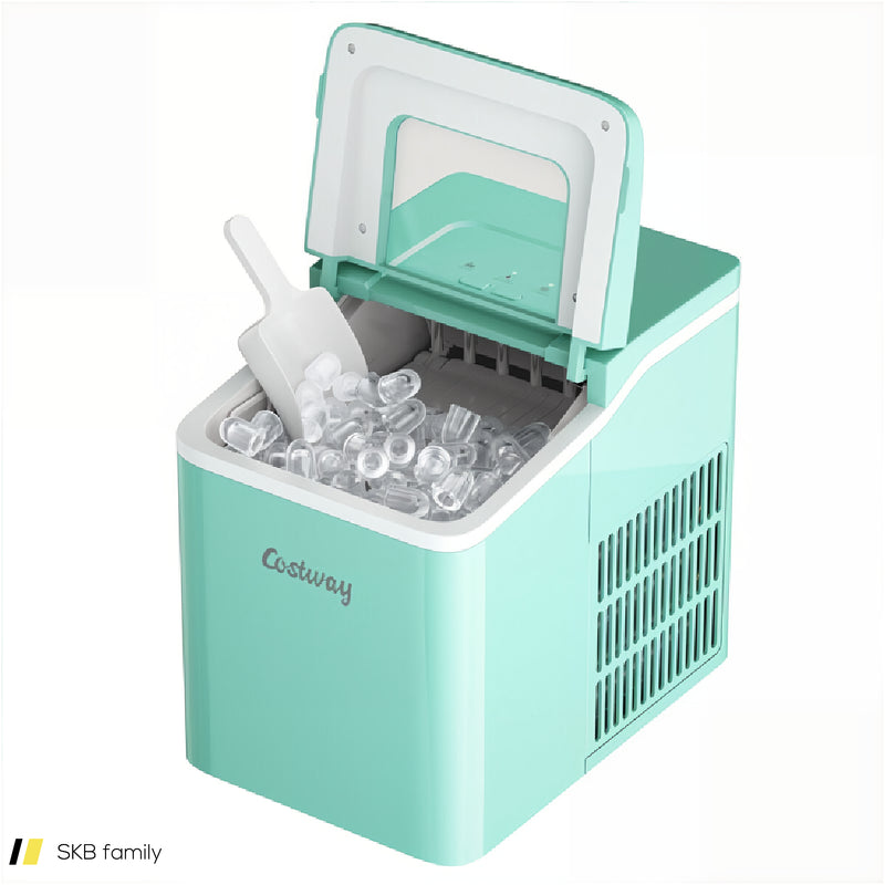 26lbs/24h Portable Countertop Ice Maker Machine With Scoop 240615-229386