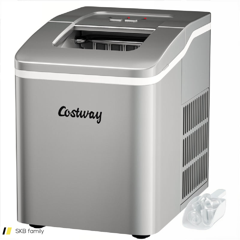 26lbs/24h Portable Countertop Ice Maker Machine With Scoop 240615-229386