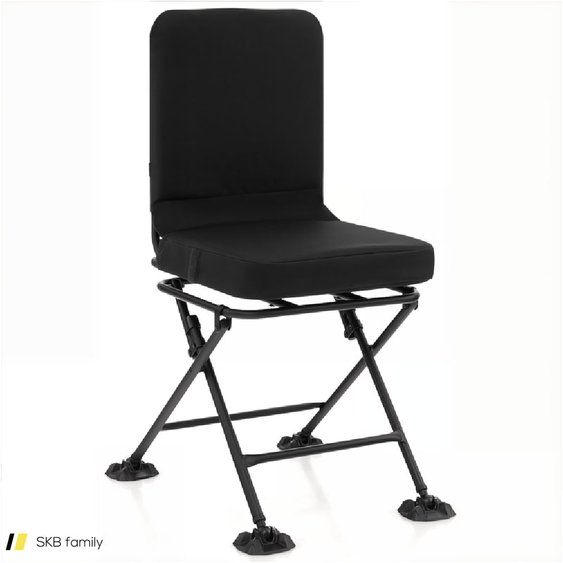 Swivel Folding Chair With Backrest And Padded Cushion 240615-229391