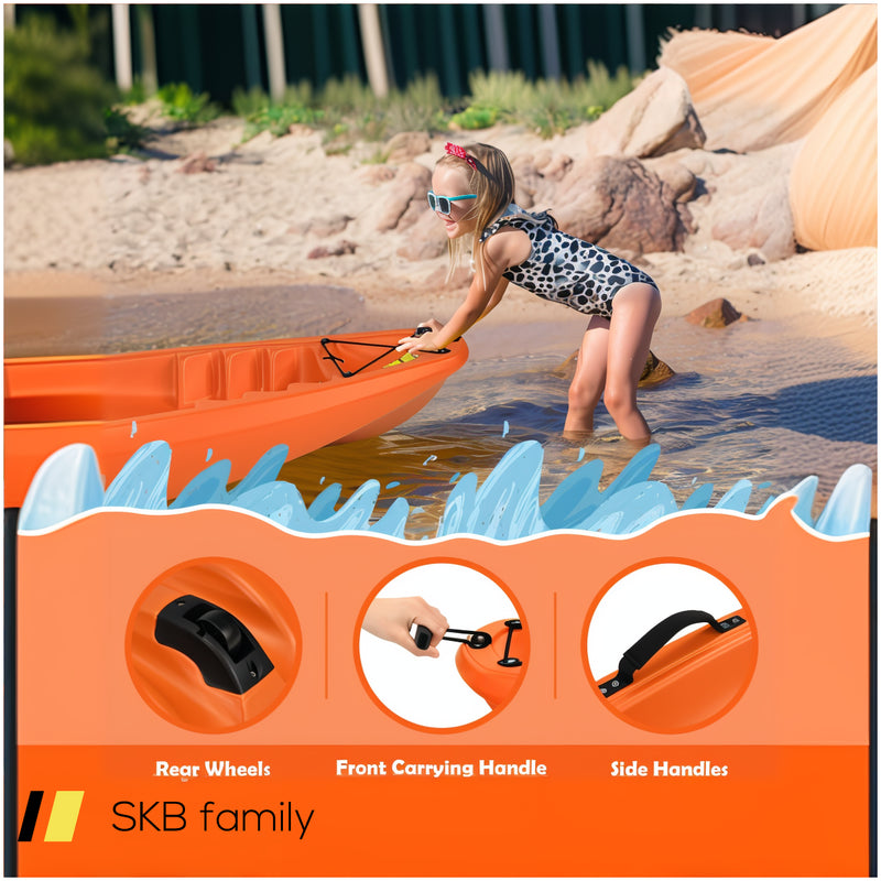 6 Feet Youth Kids Kayak With Bonus Paddle And Folding Backrest For Kid Over 5 240615-229396