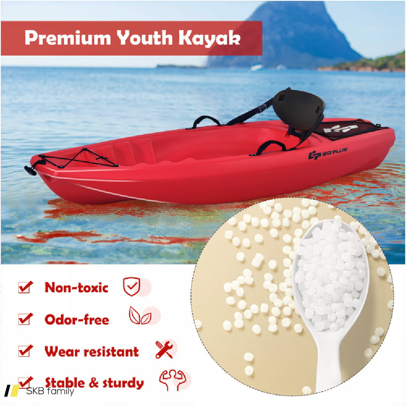 6 Feet Youth Kids Kayak With Bonus Paddle And Folding Backrest For Kid Over 5 240615-229396