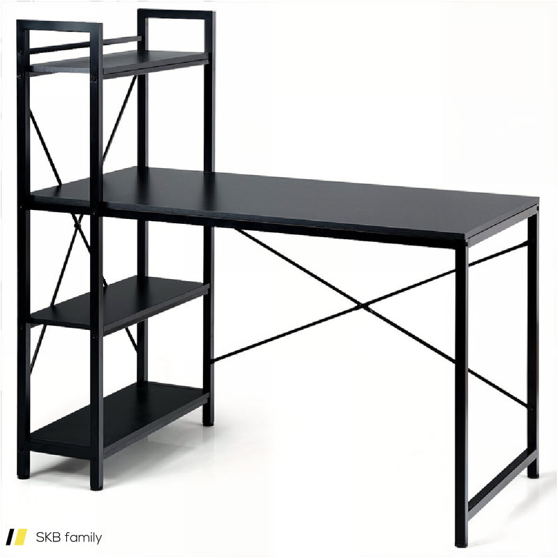 47.5 Inch Writing Study Computer Desk With 4-Tier Shelves 240615-229397