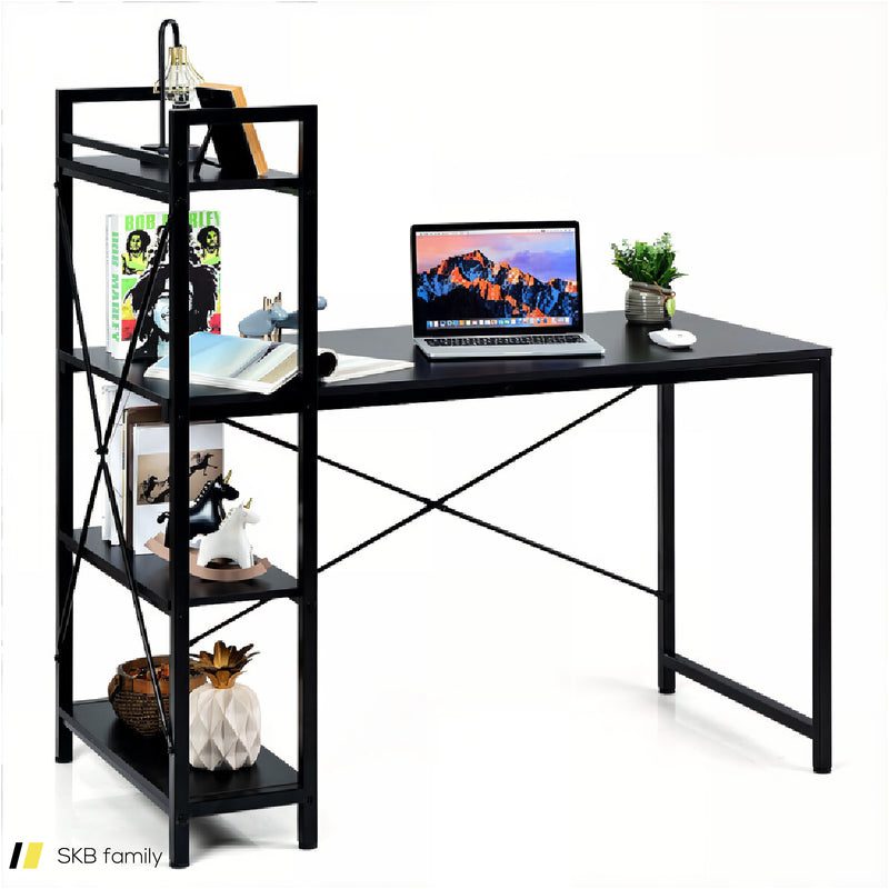 47.5 Inch Writing Study Computer Desk With 4-Tier Shelves 240615-229397