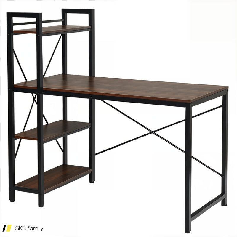 47.5 Inch Writing Study Computer Desk With 4-Tier Shelves 240615-229397