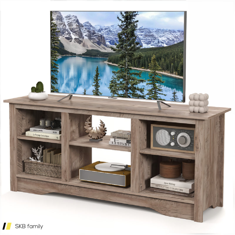 Tv Stand For Up To 65&Quot; Flat Screen Tvs With Adjustable Shelves For 18&Quot; Electric Fireplace (Not Included) 240615-229400