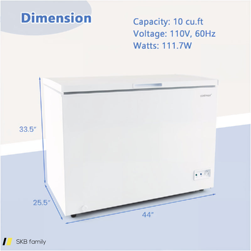 Compact Deep Freezer With 7-Level Adjustable Temperature And Removable Basket 240615-230185