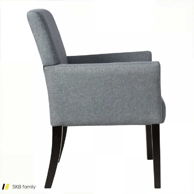 Fabric Upholstered Executive Guest Armchair With Rubber Wood Legs 240615-230190