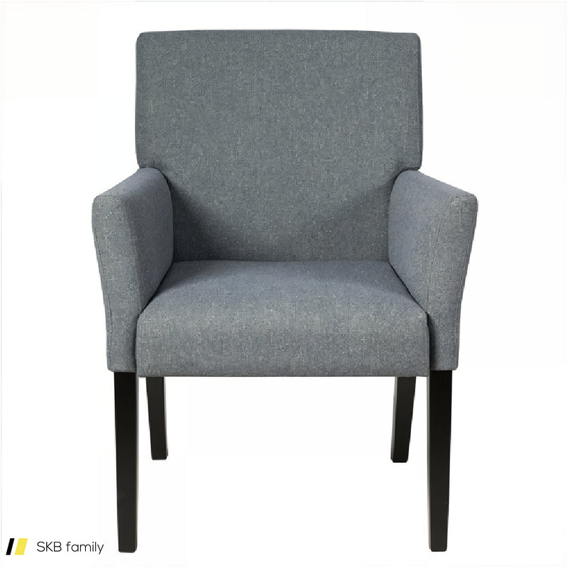 Fabric Upholstered Executive Guest Armchair With Rubber Wood Legs 240615-230190