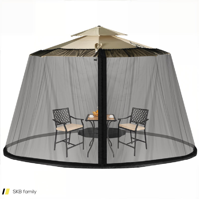 8-12 Feet Patio Umbrella Table Mesh Screen Cover Mosquito Netting 240615-230199