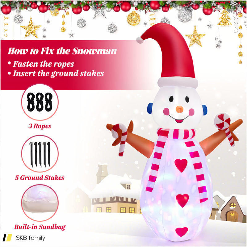 8 Feet Christmas Snowman Decoration Inflatable Xmas Decor 240615-230202