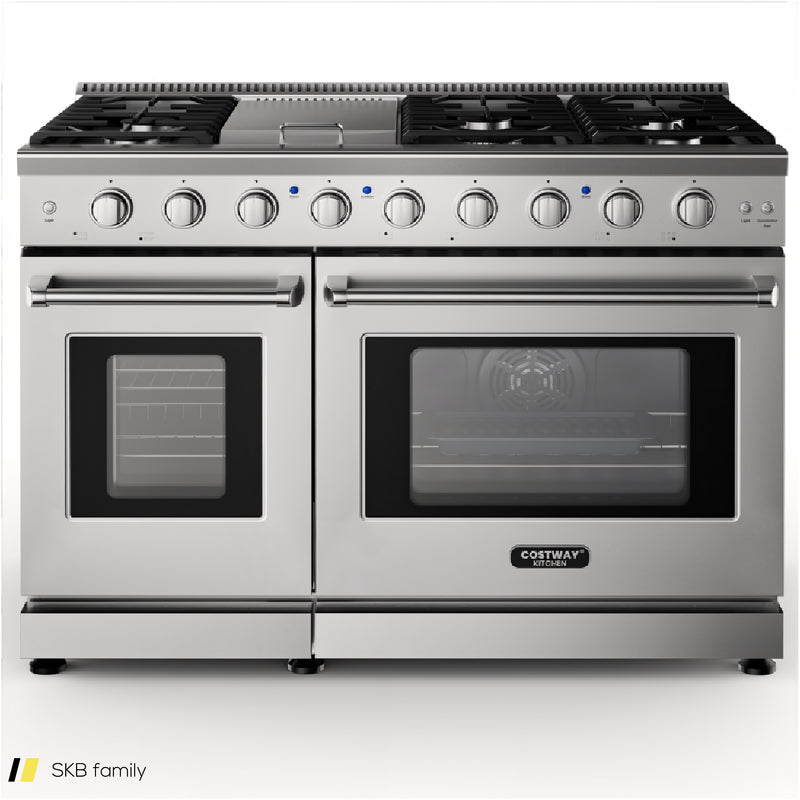 48 Inches Freestanding Natural Gas Range With 7 Burners Cooktop 240615-230205