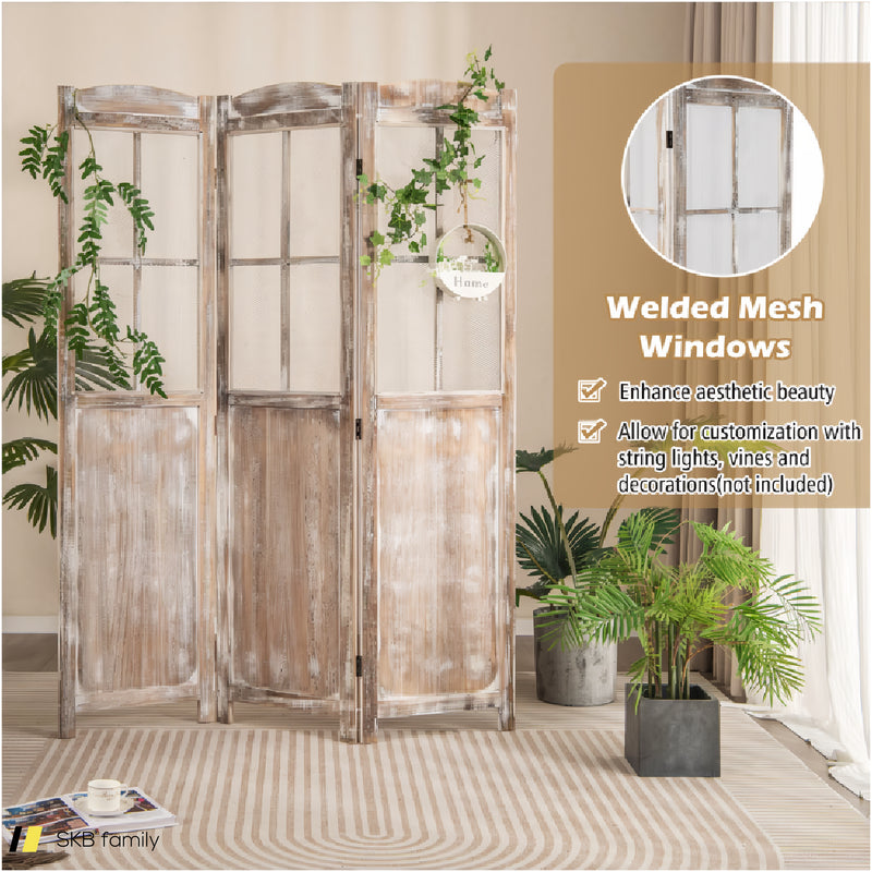 6 Feet Folding Privacy Screen Room Divider 240615-230206