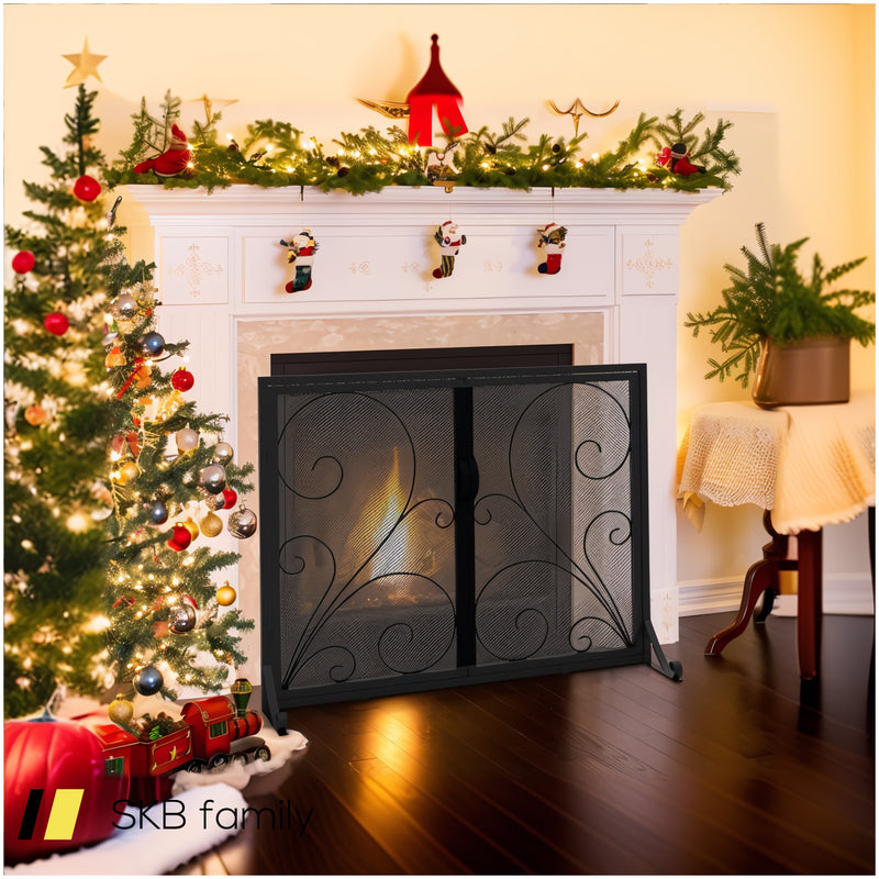 38 X 31 Inch Double Door Fireplace Screen 240515-230762