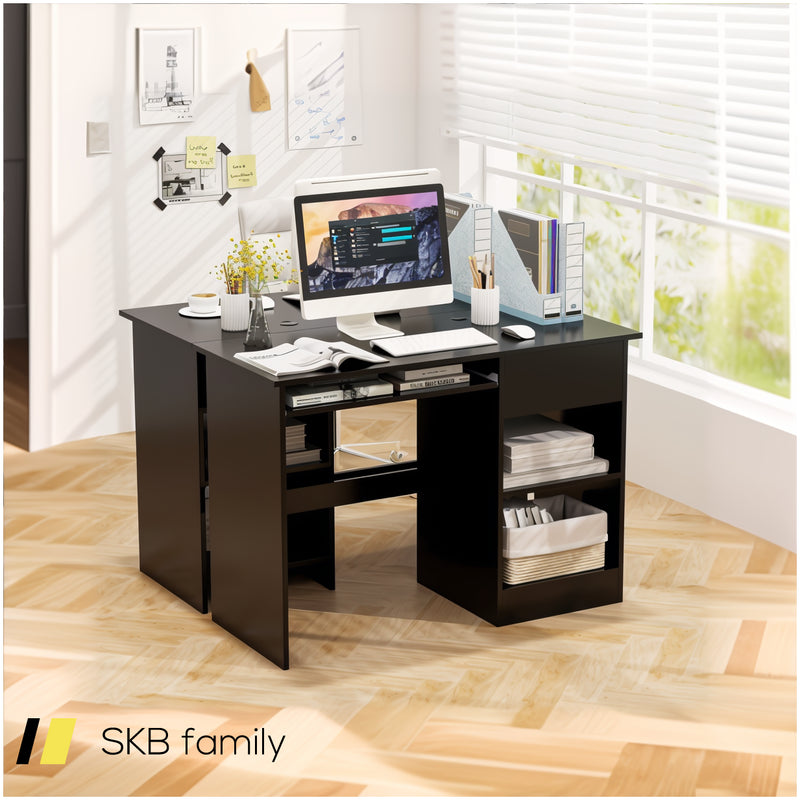 Wooden Computer Desk With Cpu Stand 240515-230770