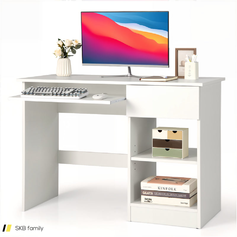 Wooden Computer Desk With Cpu Stand 240515-230770