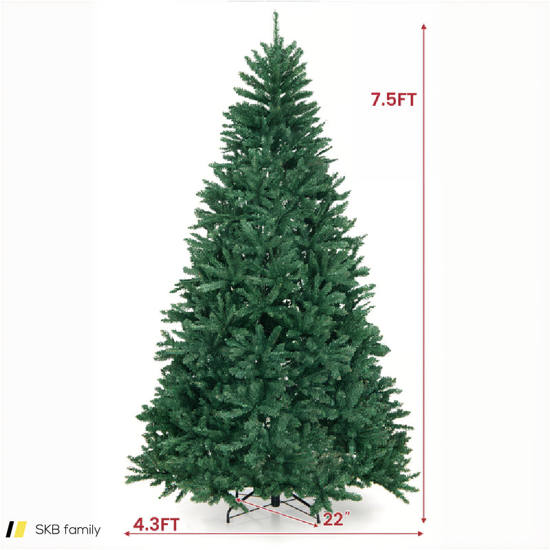 7.5 Feet Artificial Christmas Tree With Folding Metal Stand 240515-230776