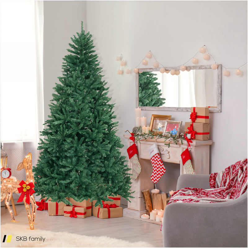 7.5 Feet Artificial Christmas Tree With Folding Metal Stand 240615-230776