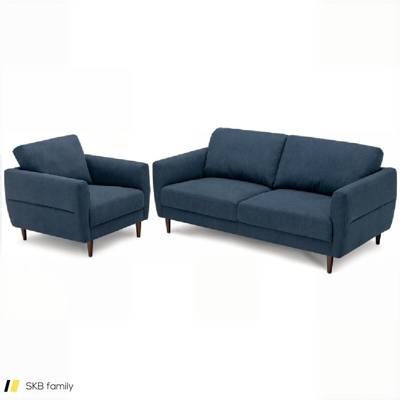 2 Pieces Upholstered Sofa Set With Removable Cushion Covers 240515-230778