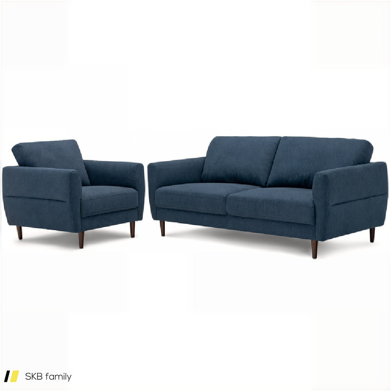 2 Pieces Upholstered Sofa Set With Removable Cushion Covers 240515-230778