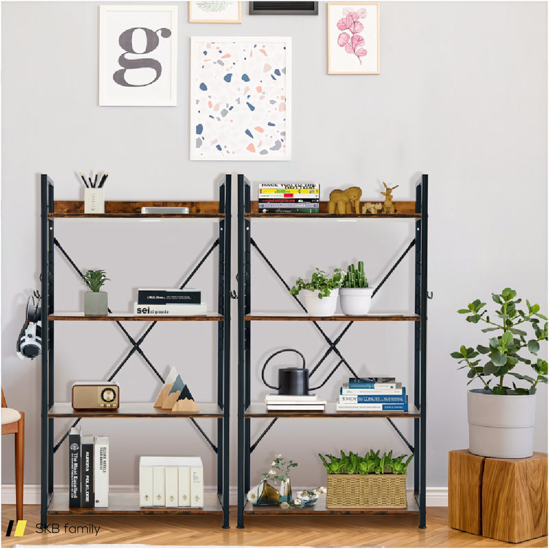 4 -Tier Industrial Open Storage Bookshelf 240515-230787