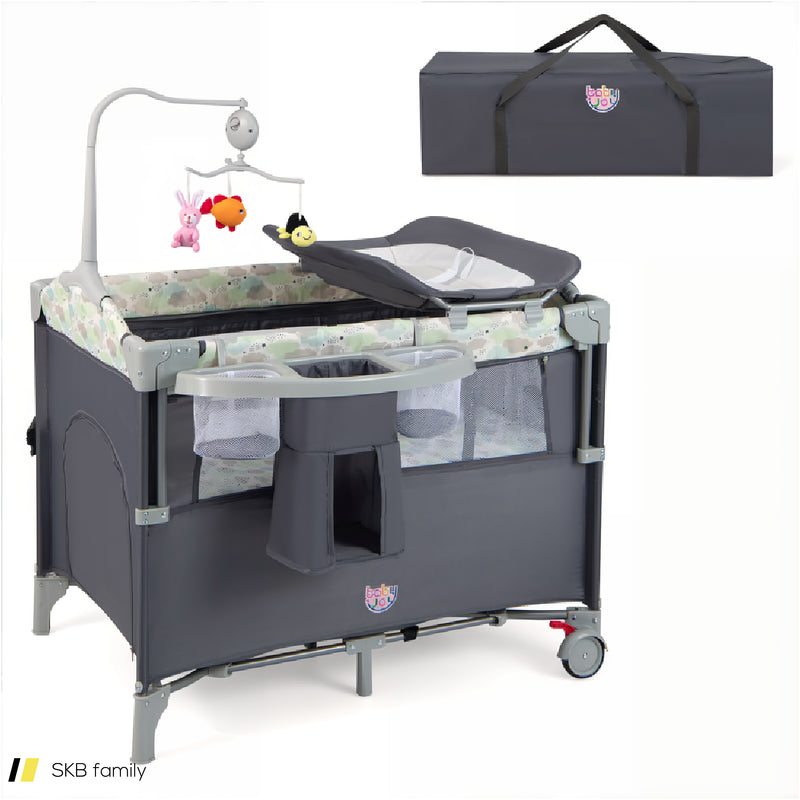 5-In-1 Portable Baby Beside Bassinet With Diaper Changer 240515-230800