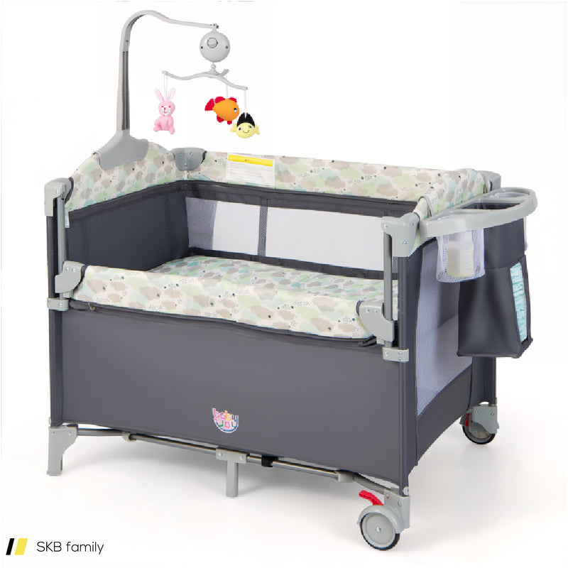 5-In-1 Portable Baby Beside Bassinet With Diaper Changer 240515-230800