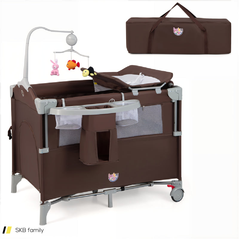 5-In-1 Portable Baby Beside Bassinet With Diaper Changer 240515-230800