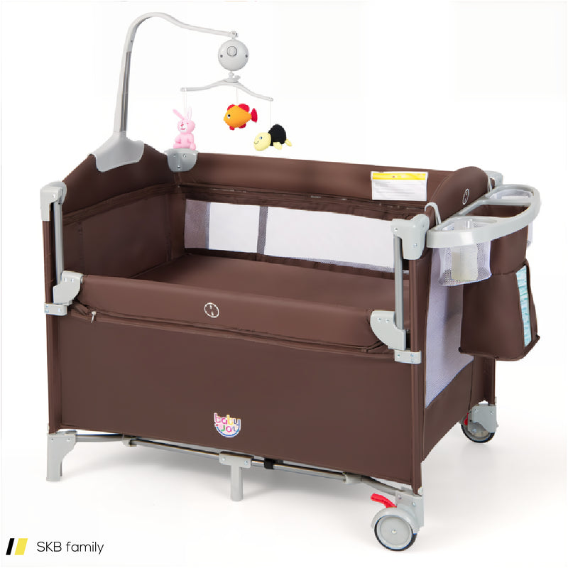 5-In-1 Portable Baby Beside Bassinet With Diaper Changer 240515-230800