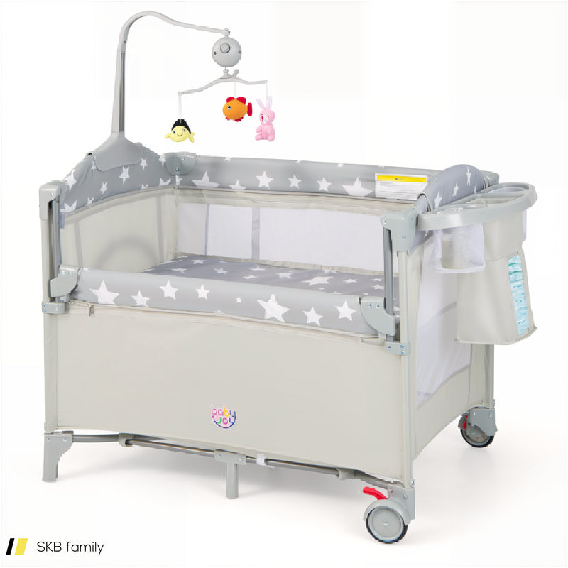 5-In-1 Portable Baby Beside Bassinet With Diaper Changer 240515-230800